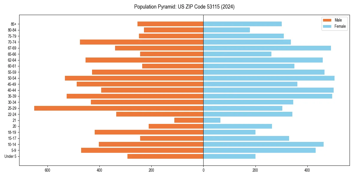 Population pyramid for 