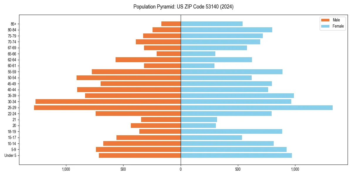 Population pyramid for 