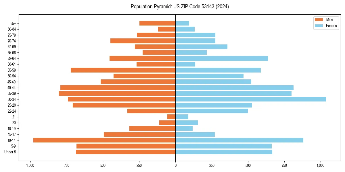Population pyramid for 