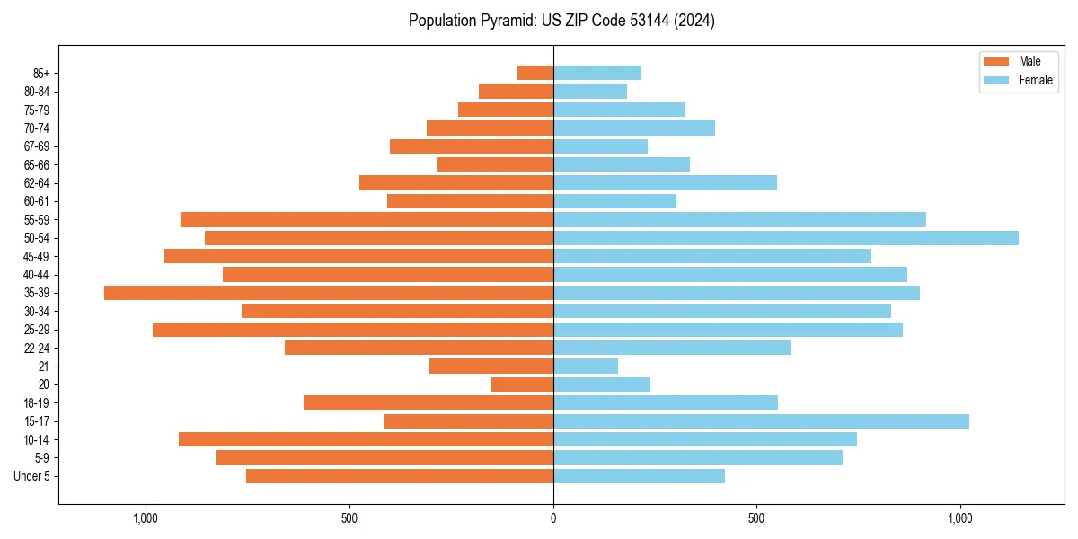 Population pyramid for 