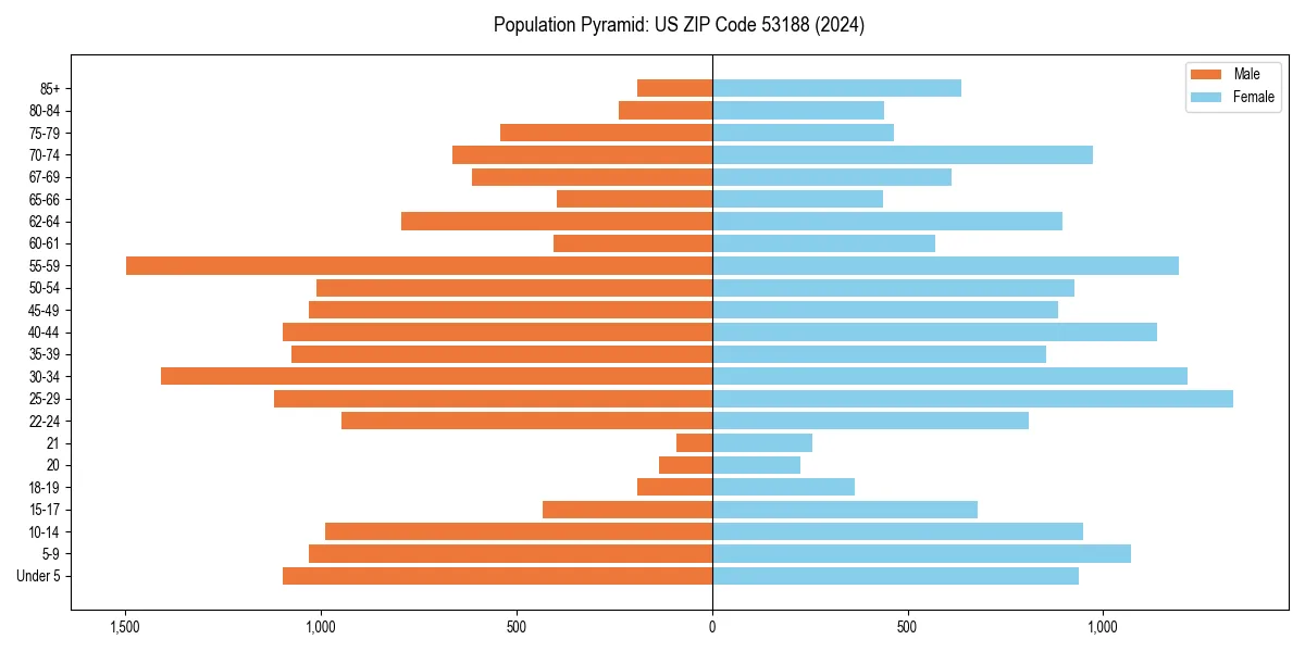 Population pyramid for 