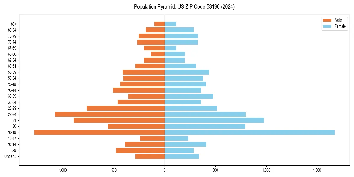 Population pyramid for 