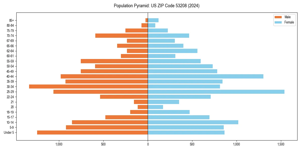 Population pyramid for 
