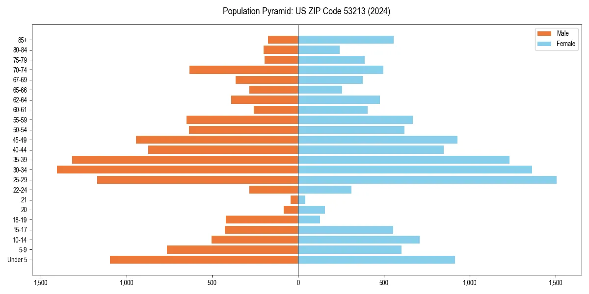 Population pyramid for 