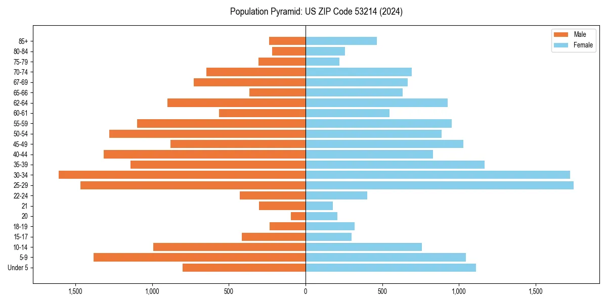Population pyramid for 