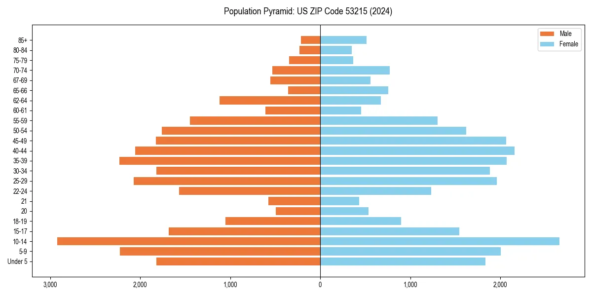 Population pyramid for 