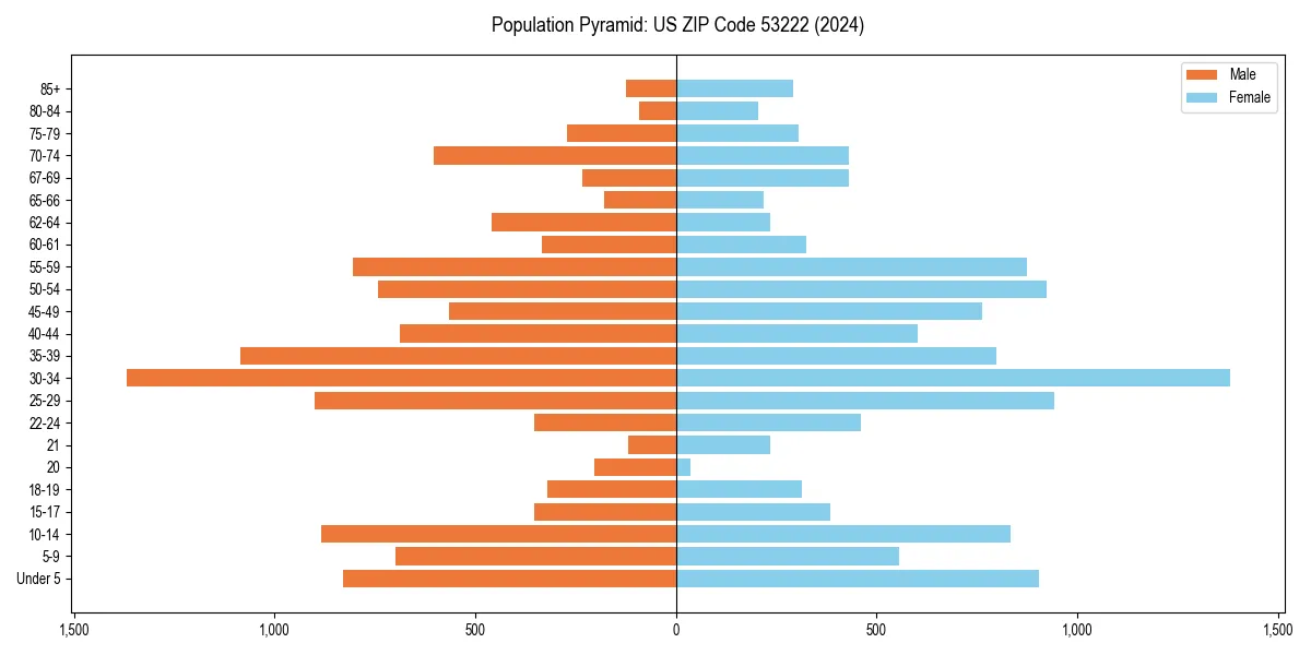 Population pyramid for 