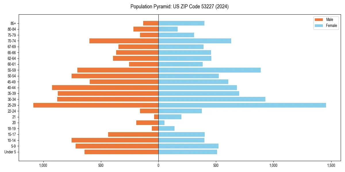 Population pyramid for 
