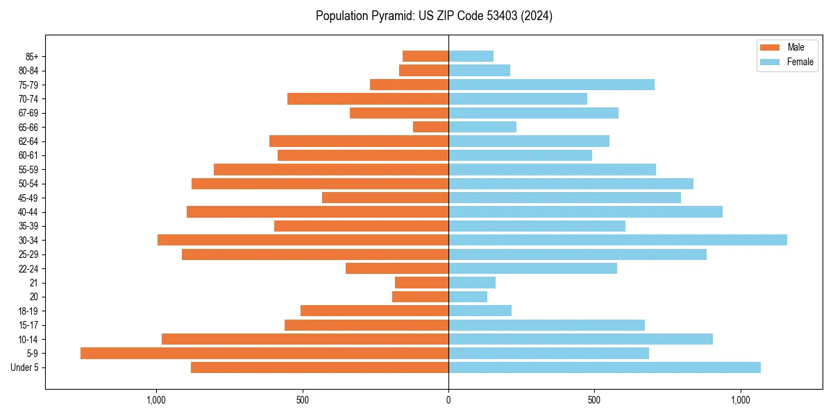Population pyramid for 