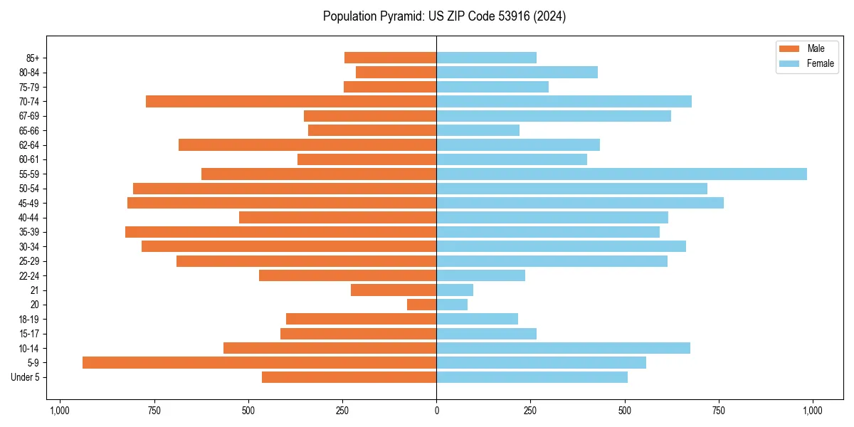 Population pyramid for 