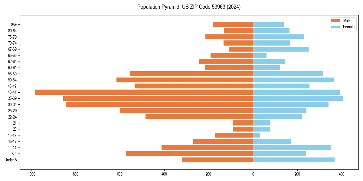 Population pyramid for 