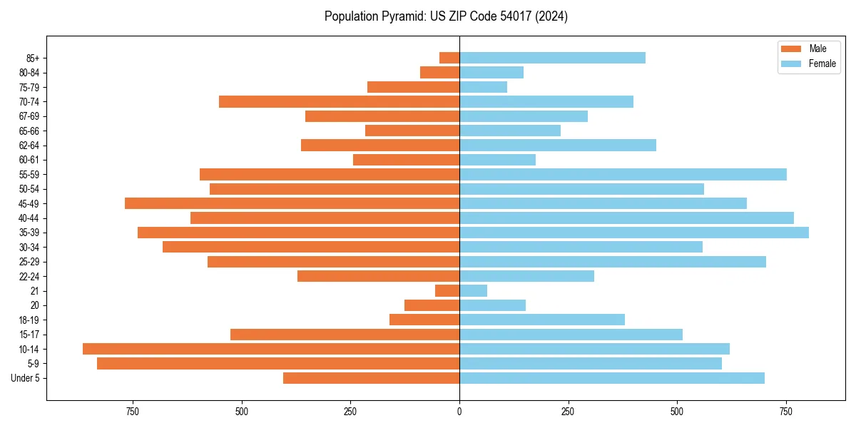 Population pyramid for 