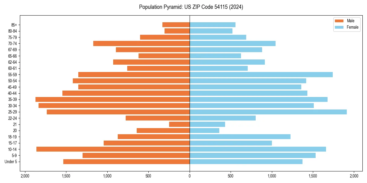 Population pyramid for 