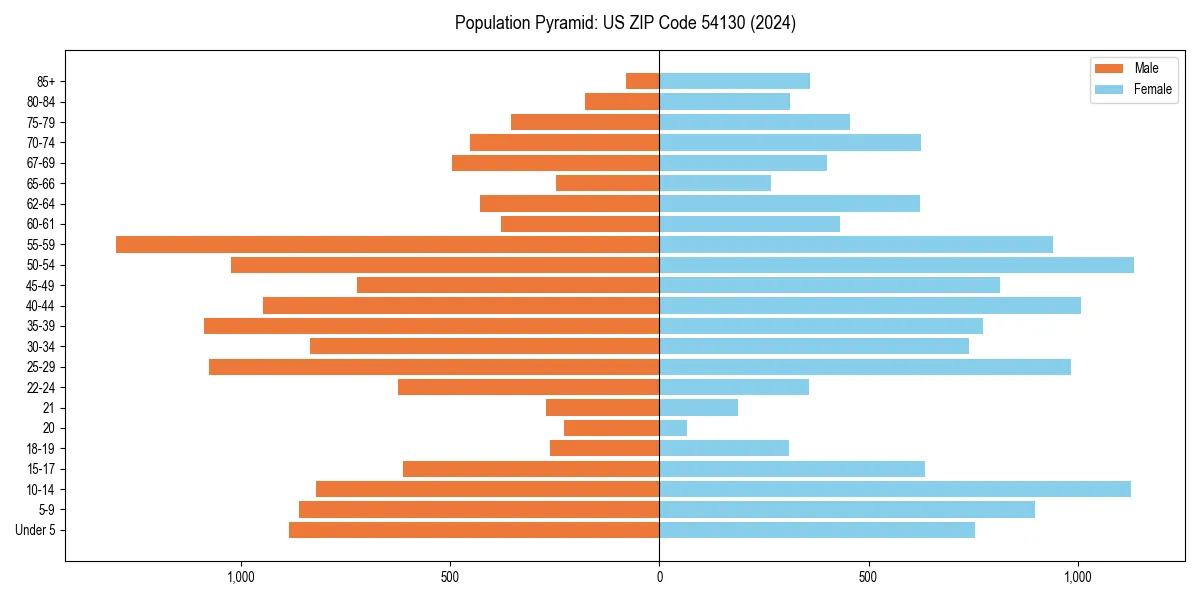 Population pyramid for 