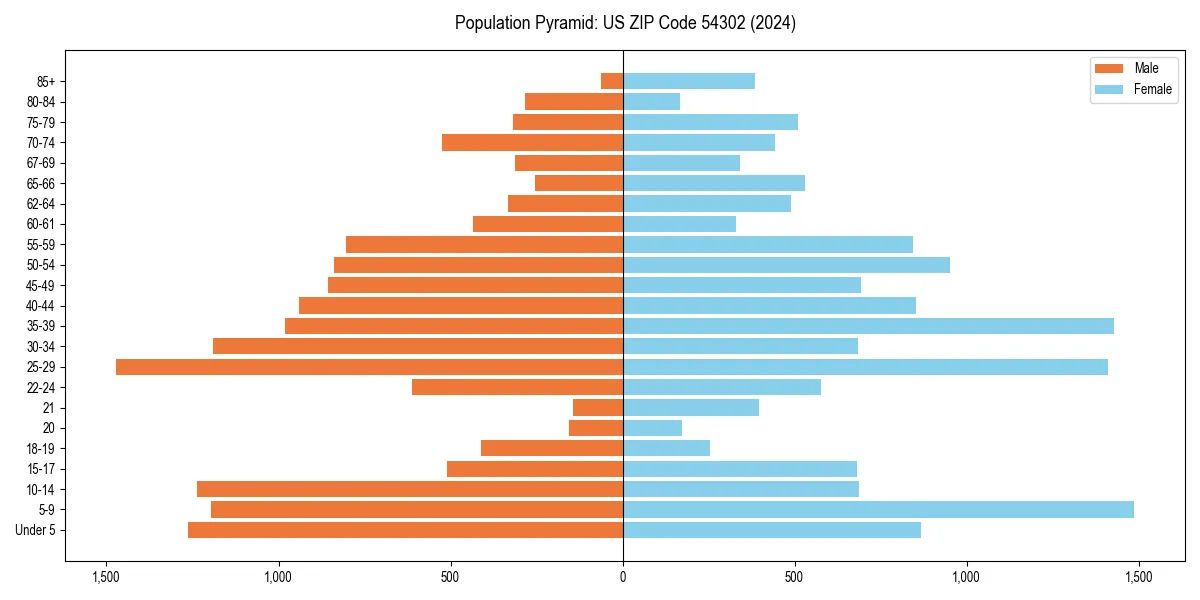 Population pyramid for 