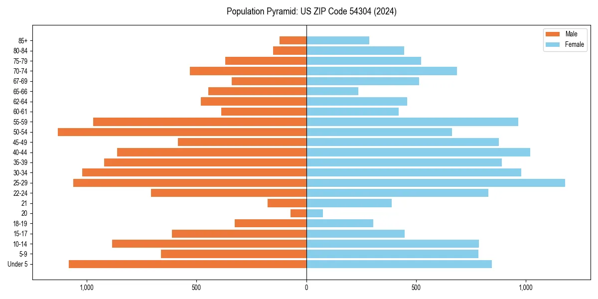 Population pyramid for 