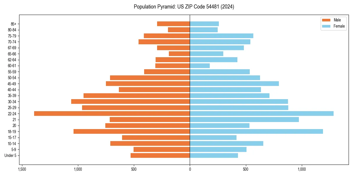 Population pyramid for 