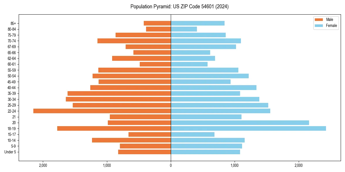 Population pyramid for 