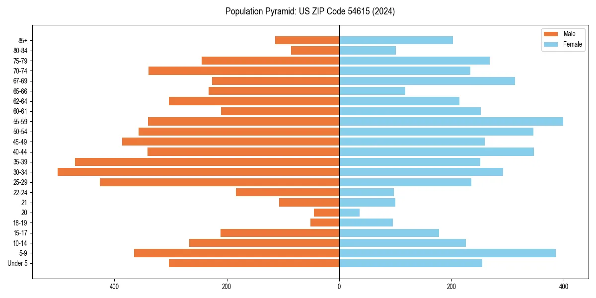 Population pyramid for 