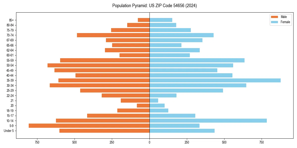 Population pyramid for 