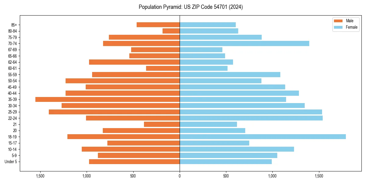 Population pyramid for 