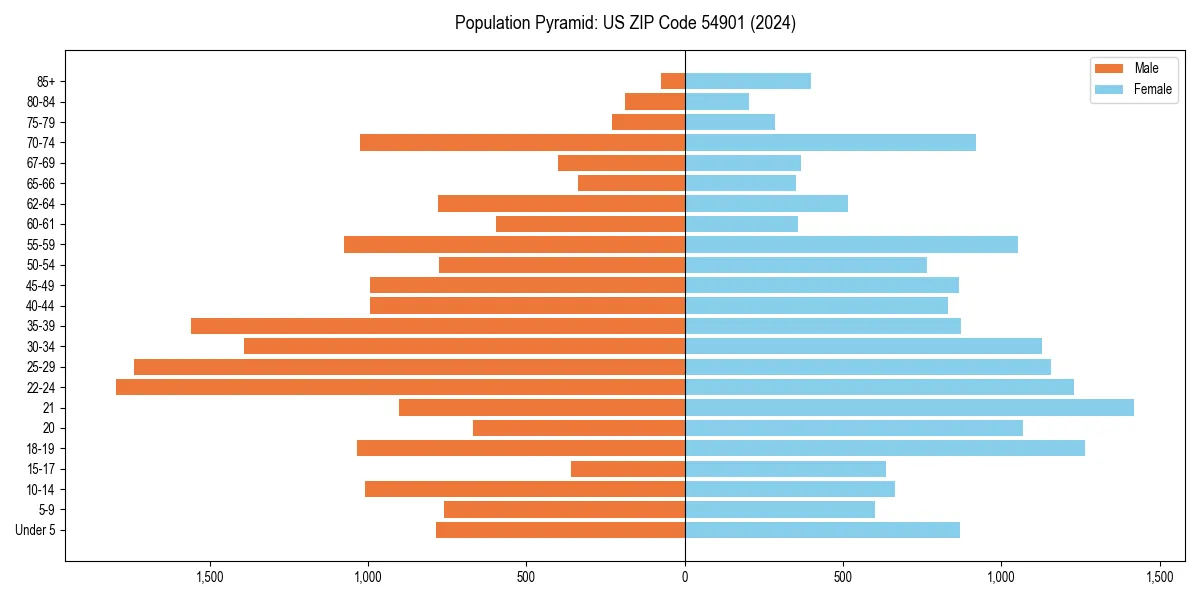 Population pyramid for 