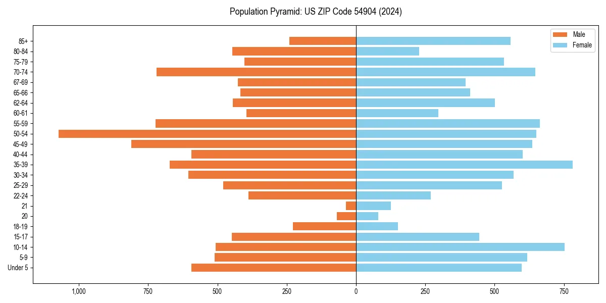 Population pyramid for 
