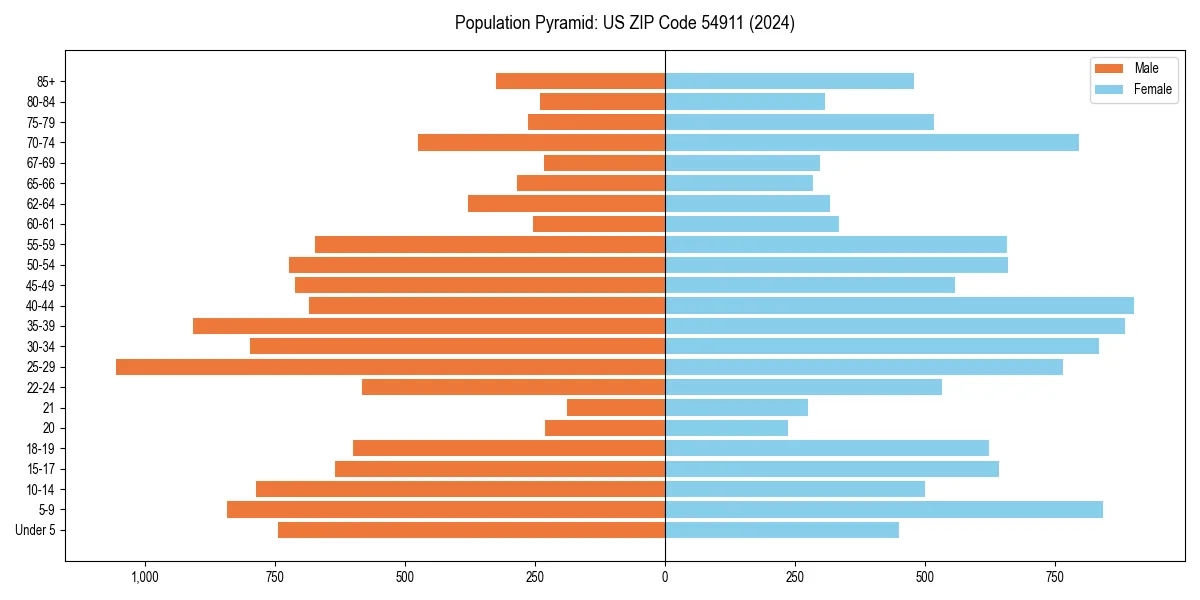 Population pyramid for 