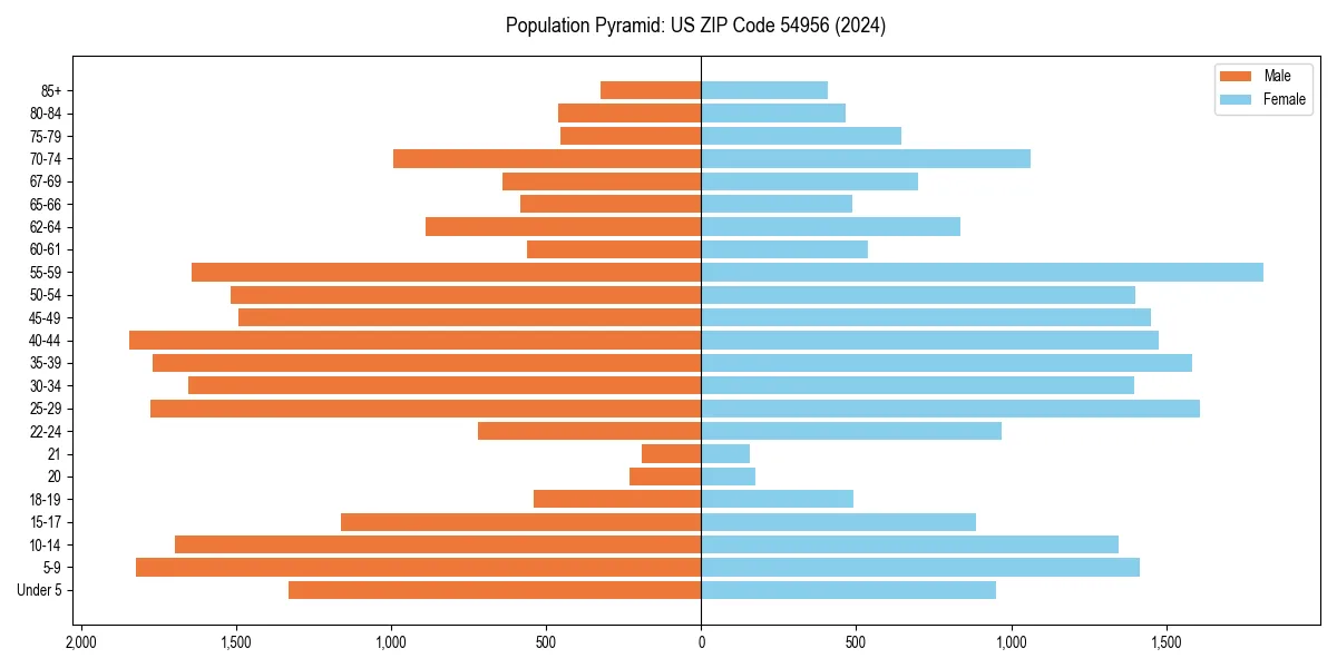 Population pyramid for 