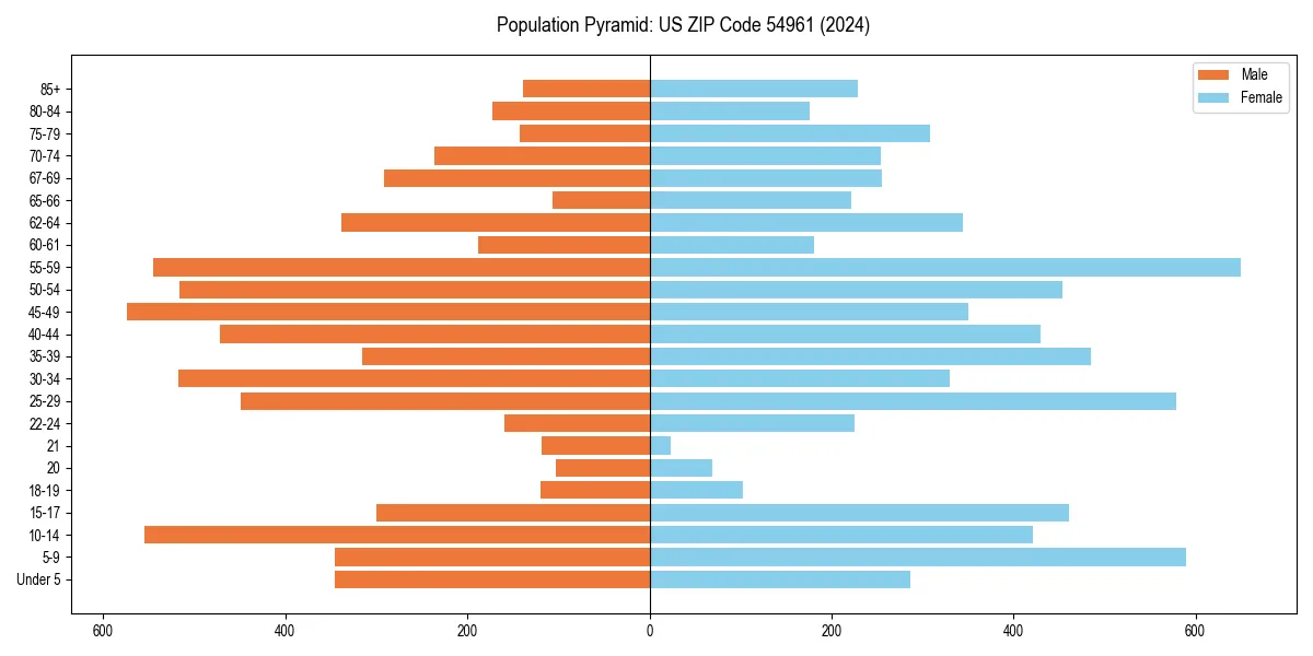 Population pyramid for 