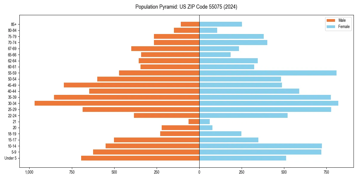 Population pyramid for 