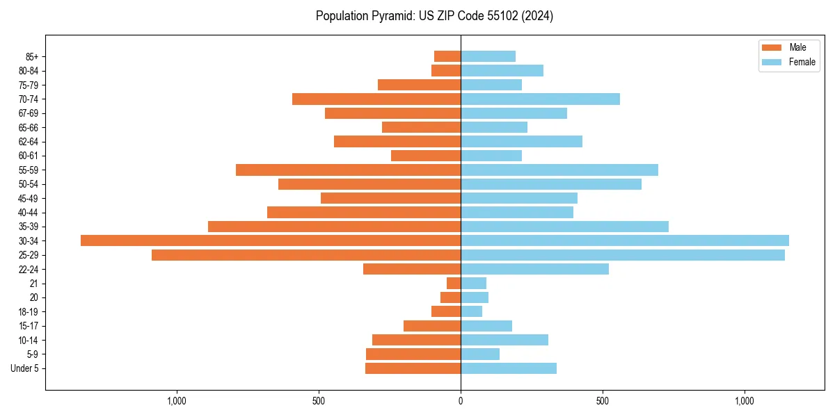 Population pyramid for 