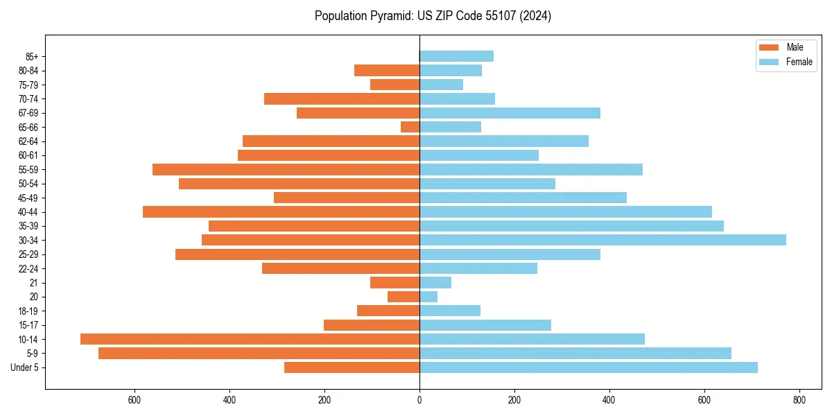 Population pyramid for 