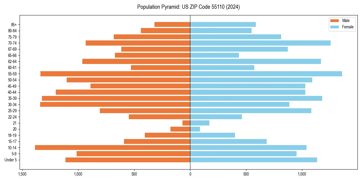 Population pyramid for 