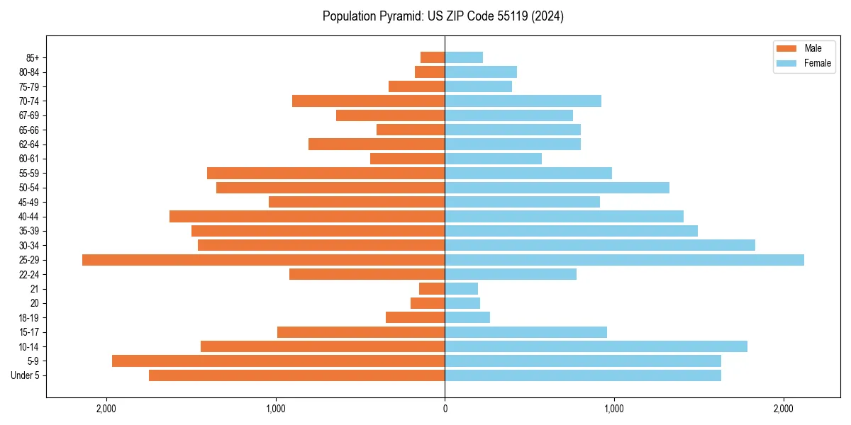 Population pyramid for 
