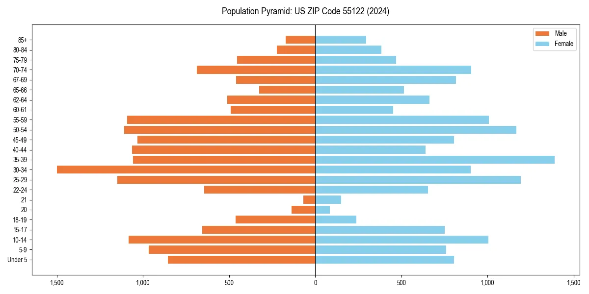 Population pyramid for 