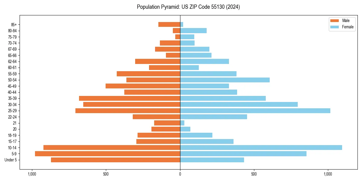 Population pyramid for 