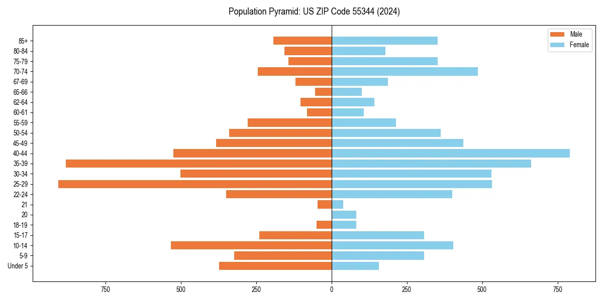 Population pyramid for 