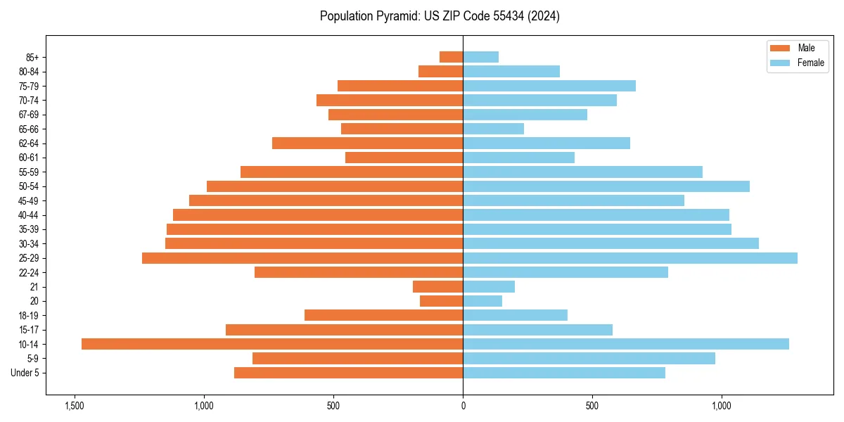 Population pyramid for 