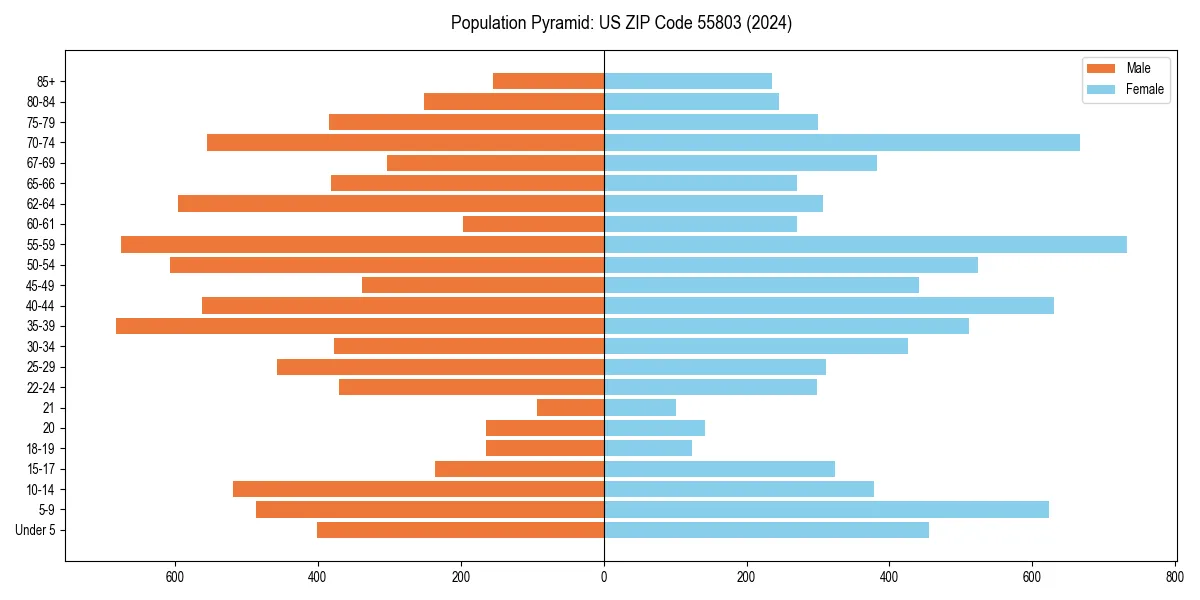 Population pyramid for 