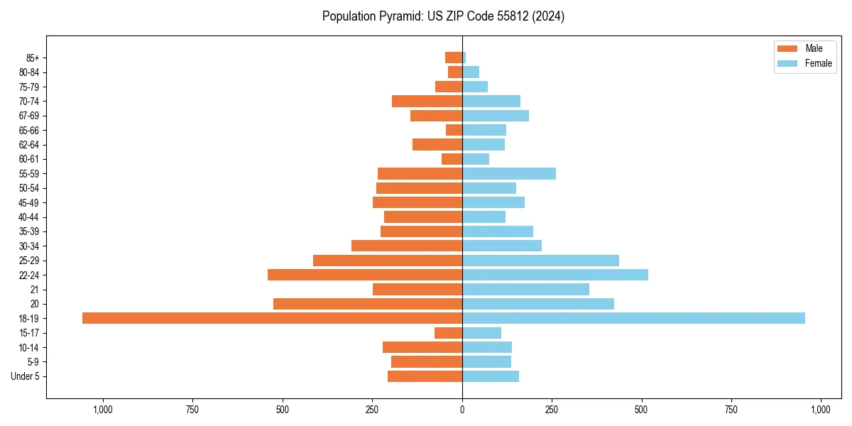 Population pyramid for 