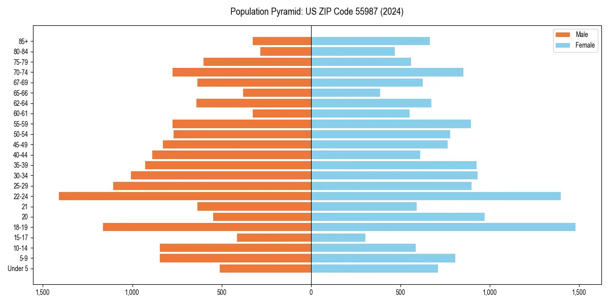 Population pyramid for 