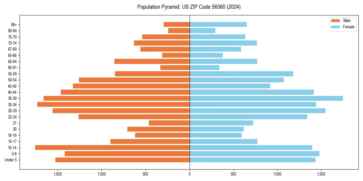 Population pyramid for 