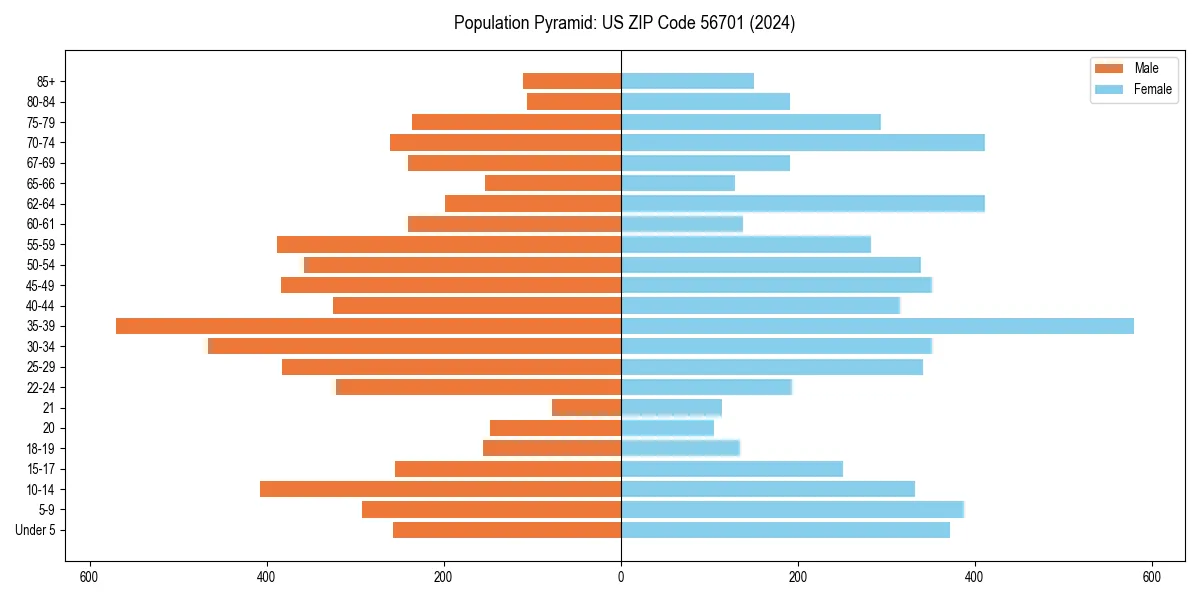 Population pyramid for 