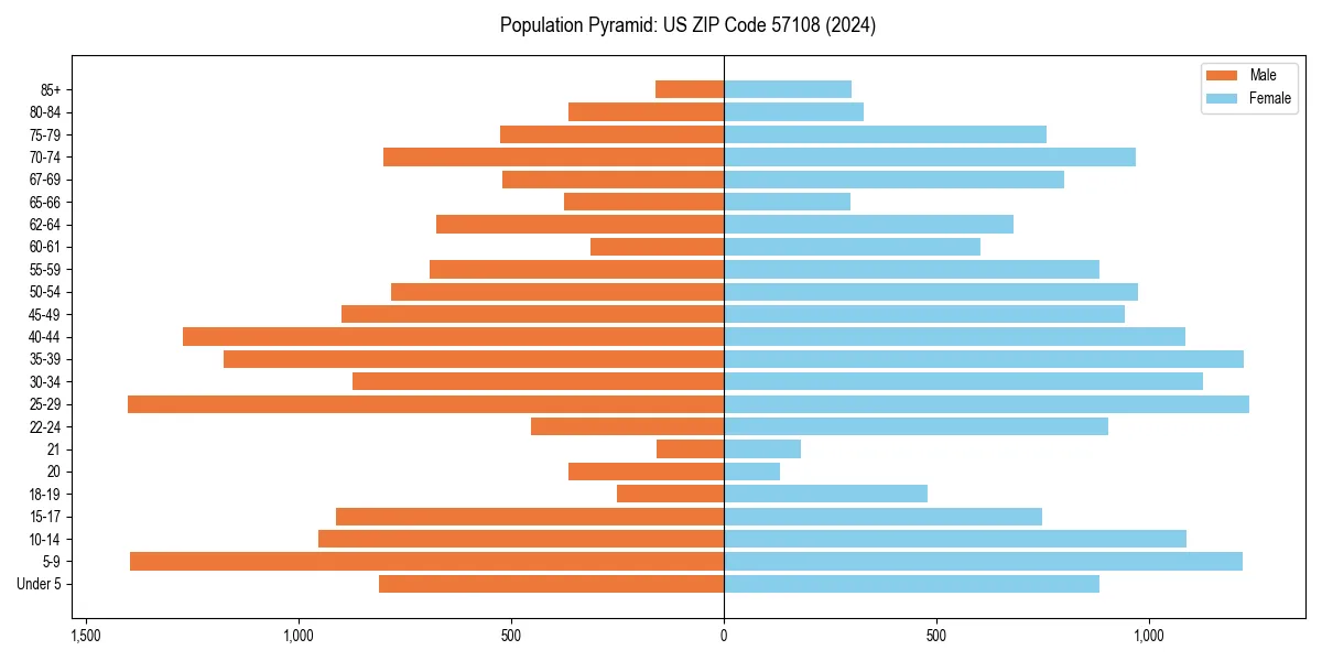 Population pyramid for 