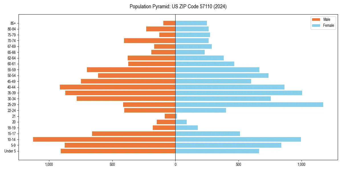 Population pyramid for 