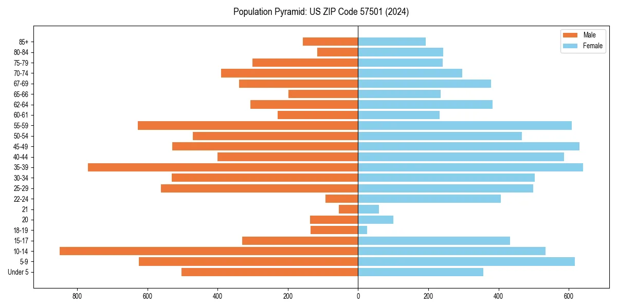Population pyramid for 