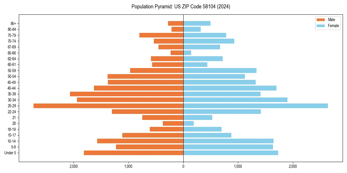 Population pyramid for 