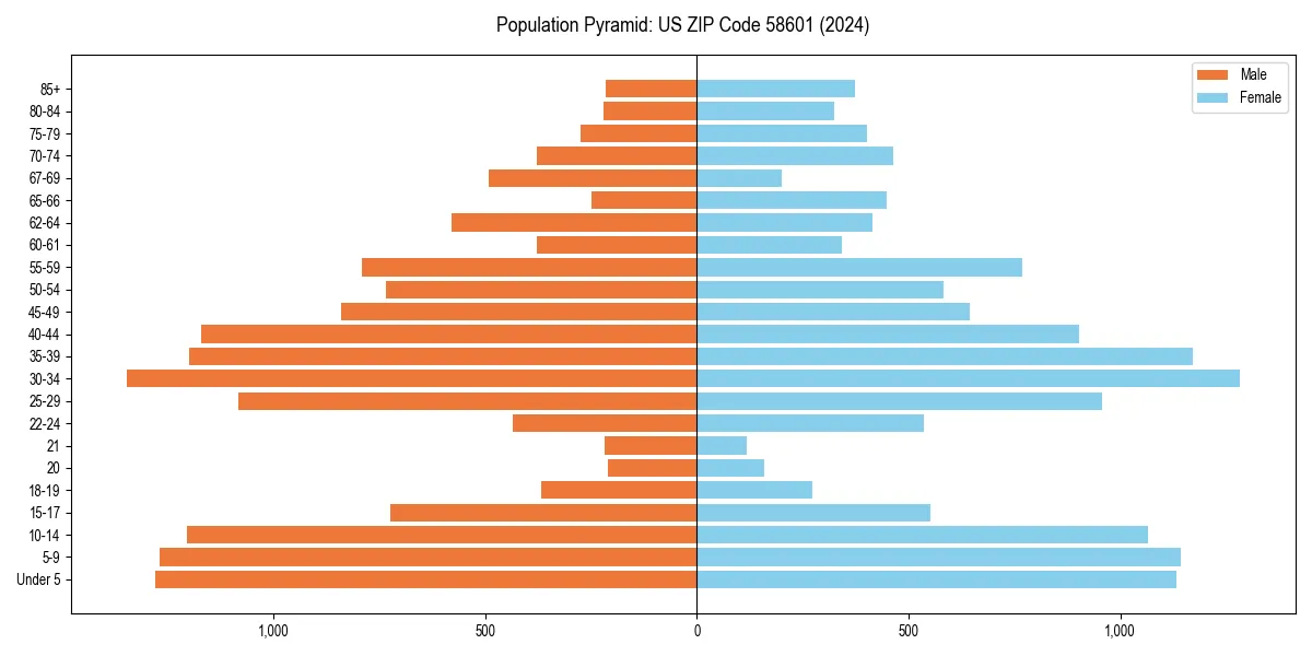 Population pyramid for 