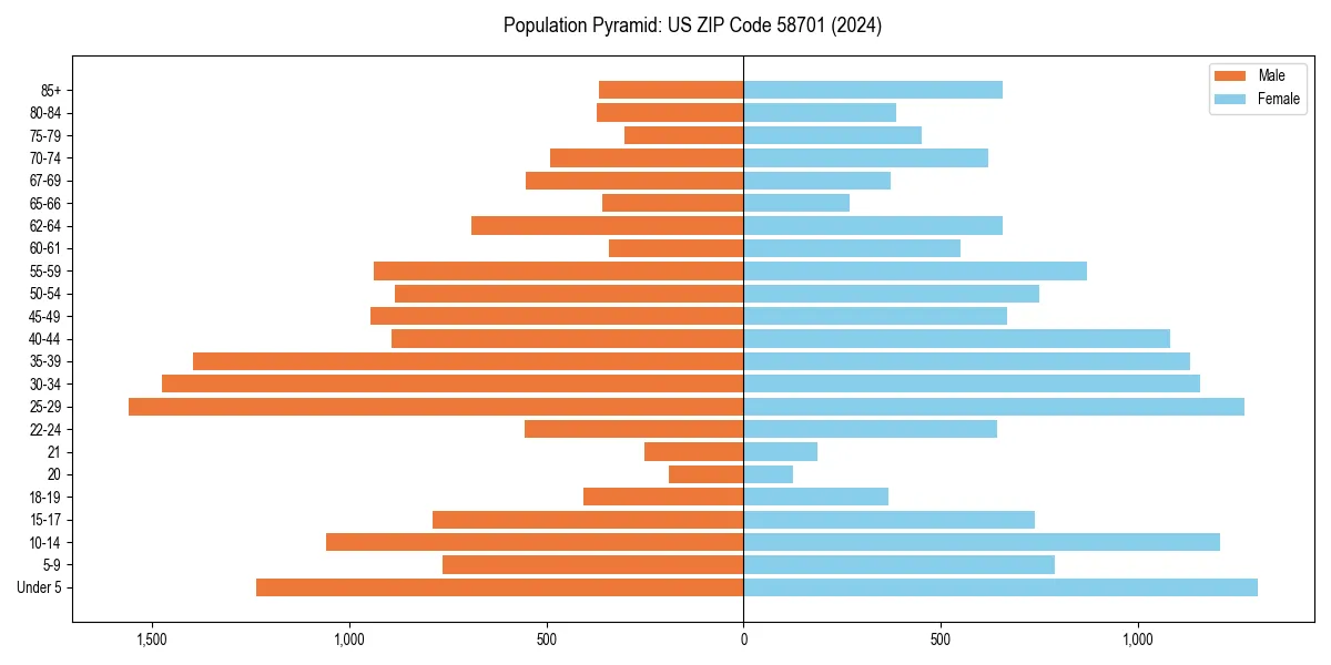 Population pyramid for 